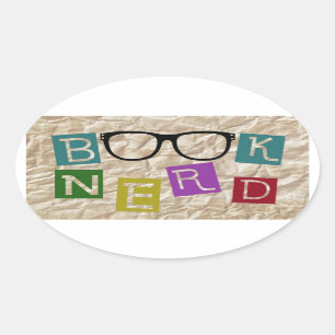 Buch-Nerd Ovaler Aufkleber