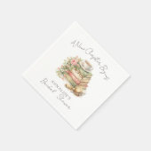 Buch Neues Kapitel Florale Brautparty Serviette (Ecke)