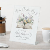 Buch neues Kapitel Wildblumen-Junggesellinnenabsch Sockelschild (In SItu)