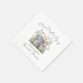 Buch neues Kapitel Wildflower-Junggesellinnenabsch Serviette (Ecke)