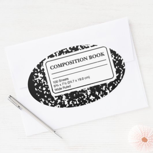 Buch Ovaler Aufkleber (Umschlag)