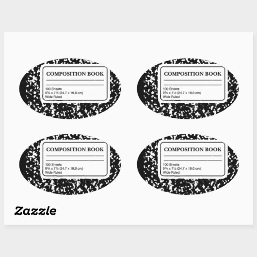 Buch Ovaler Aufkleber (Blatt)