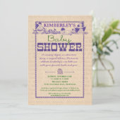 Buch-Party-Baby-Duschen-Einladung Einladung (Stehend Vorderseite)