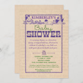 Buch-Party-Baby-Duschen-Einladung Einladung (Vorne/Hinten)