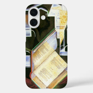Buch, Pfeife und Brille, Juan Gris, Vintage Kubism iPhone 16 Hülle