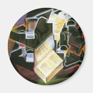 Buch, Pfeife und Brille, Juan Gris, Vintage Kubism Magnet