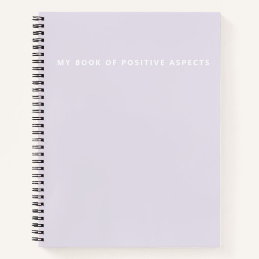 Buch Positive Aspects Simple Notebook (Vorderseite)