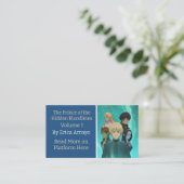 Buch-Promotion Indie-Autor QR-Code Visitenkarte (Stehend Vorderseite)