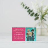 Buch-Promotion Indie-Autor QR-Code Visitenkarte (Stehend Vorderseite)