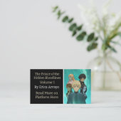 Buch-Promotion Indie-Autor QR-Code Visitenkarte (Stehend Vorderseite)