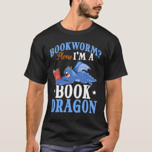 Buch Reading Fantasy Creature Niedlich Book Dragon T-Shirt