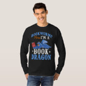 Buch Reading Fantasy Creature Niedlich Book Dragon T-Shirt (Vorne ganz)