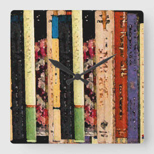 Buch-Regal-Uhr Quadratische Wanduhr