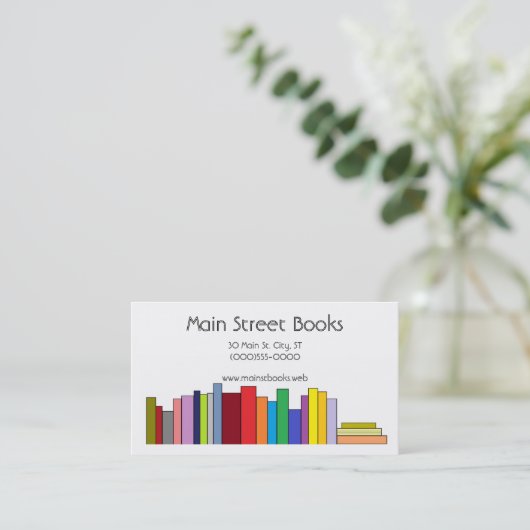 "Buch-Regal-" Visitenkarten Visitenkarte (Stehend Vorderseite)