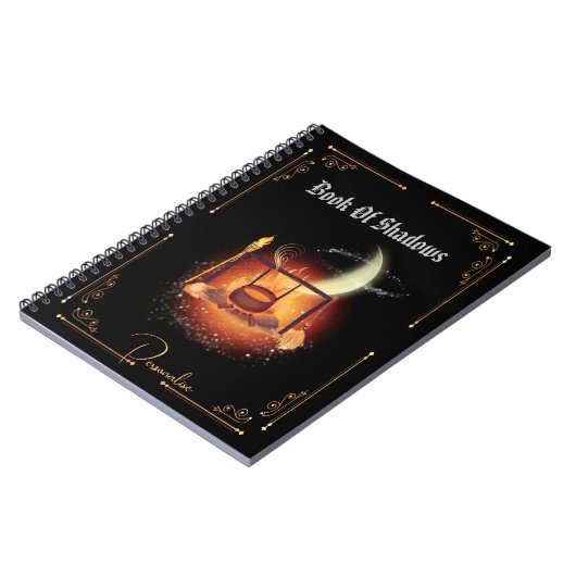 Buch Schatten Feuer Cauldron Journal Black (Linke Seite)