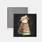 Buch Schneemann Weihnachtsbaum Lesen  Magnet (Vorderseite/Rückseite)