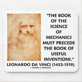 Buch Science Mechanics Precede Inventions da Vinci Mousepad