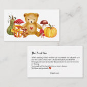 Buch Segen Herbst Teddy Bear Baby Shower Begleitkarte (Vorne/Hinten)