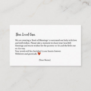 Buch Segen Herbst Teddy Bear Baby Shower Begleitkarte