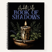 Buch Shadows Spiral Notebook Black Candle Moon (Vorderseite)