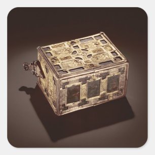 Buch-Shrine oder Cumdach von Molaise, c.1001-25 Quadratischer Aufkleber