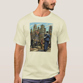 Buch-Stadt-T-Shirt T-Shirt