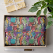 Buch-Stapel mit Äpfeln Seidenpapier (Geschenk)