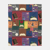 Buch-Süchtig-Collage Fleecedecke (Vorderseite)