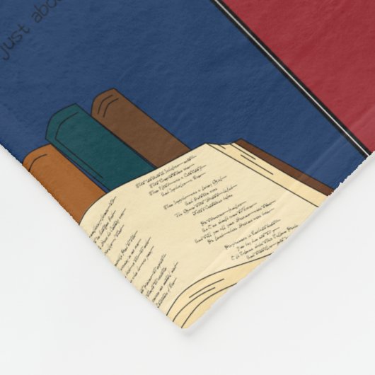 Buch-Süchtig-Collage Fleecedecke (Ecke)