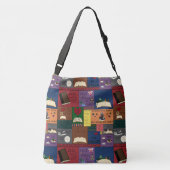 Buch-Süchtig-Collage Tragetaschen Mit Langen Trägern (Rückseite)