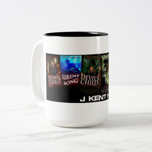 Buch-Tasse J Kent Holloway Zweifarbige Tasse (Vorderseite Links)