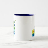 Buch-Taucher-Tasse Zweifarbige Tasse (Mittel)