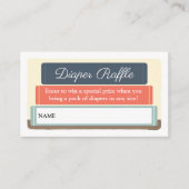 Buch Thema Bibliothek Babydusche Windeln Raffle Begleitkarte (Vorderseite)