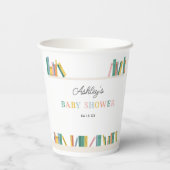 Buch Theme Storybook Baby Shower Pappbecher (Rückseite)