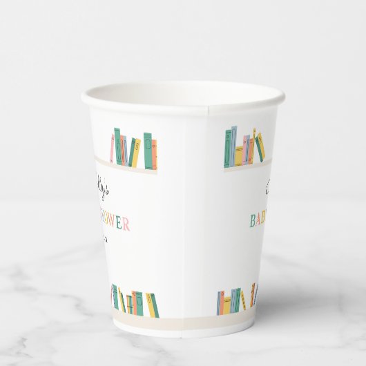 Buch Theme Storybook Baby Shower Pappbecher (Rechts)