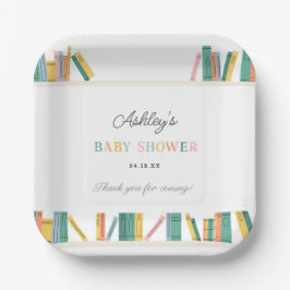 Buch Theme Storybook Baby Shower Pappteller