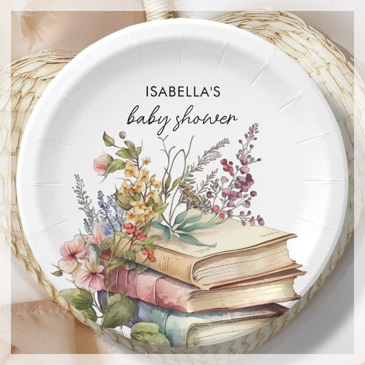 Buch Themed | Babydusche Pappteller