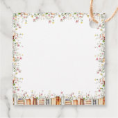 Buch-Themed Floral Brautparty Vielen Dank Geschenkanhänger (Rückseite)