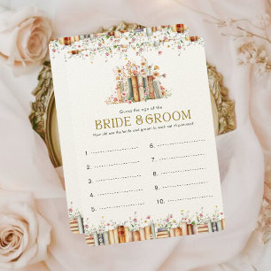 Buch-Themed Guess the Age Bride & Groom Game