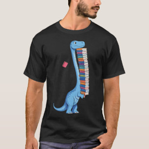 Buch tragender Dinosaurier liest Dino  T-Shirt