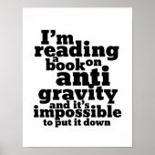 Buch über Anti Gravity Funny Science Geek Puns Poster (Vorne)