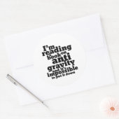 Buch über Anti Gravity Funny Science Geek Puns Runder Aufkleber (Umschlag)