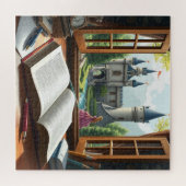 Buch über Prinzessin und Schloss Puzzle (Horizontal)