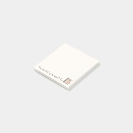 Buch und Bleistift Post-it Klebezettel (angewinkelt)