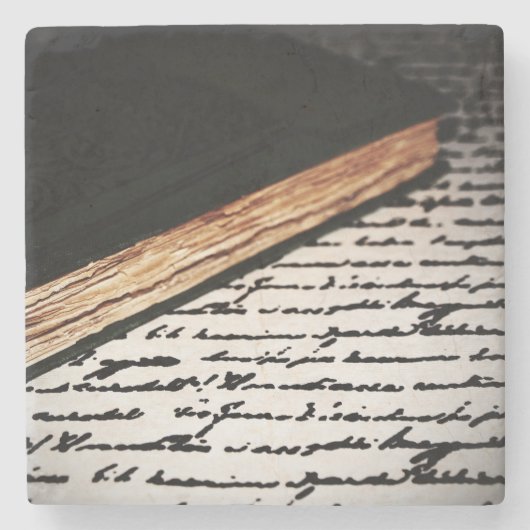 Buch und Brief Steinuntersetzer (Vorderseite)