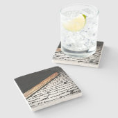 Buch und Buchstabe Steinuntersetzer (Seitenansicht)