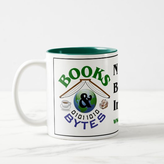 Buch- und Byte-Tasse Zweifarbige Tasse (Links)