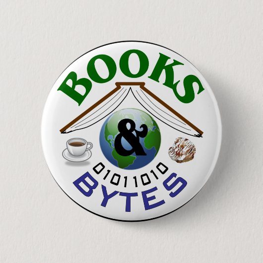 Buch- und Bytelogoknopf Button (Vorderseite)