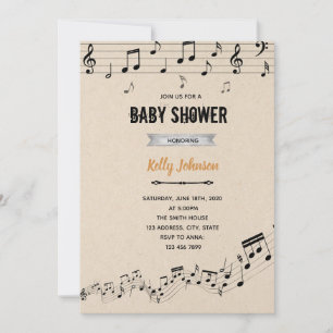 Buch- und Musik-Showerparty Einladung