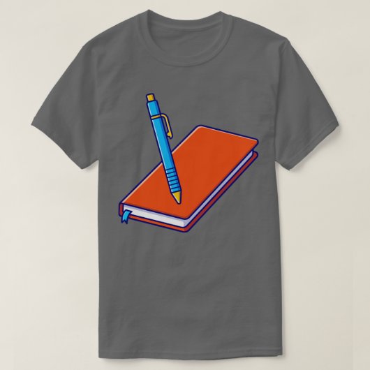 Buch und Pen T-Shirt (Design vorne)